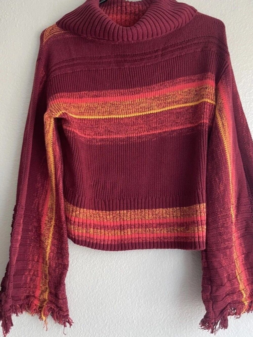 Free People Close To Me Pullover Sweater Red Berry women’s Size Small